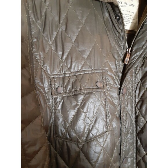 Tommy Bahama Island Crafted Polyimide Quilted Brown Coat Jacket Mens Medium - Picture 4 of 8